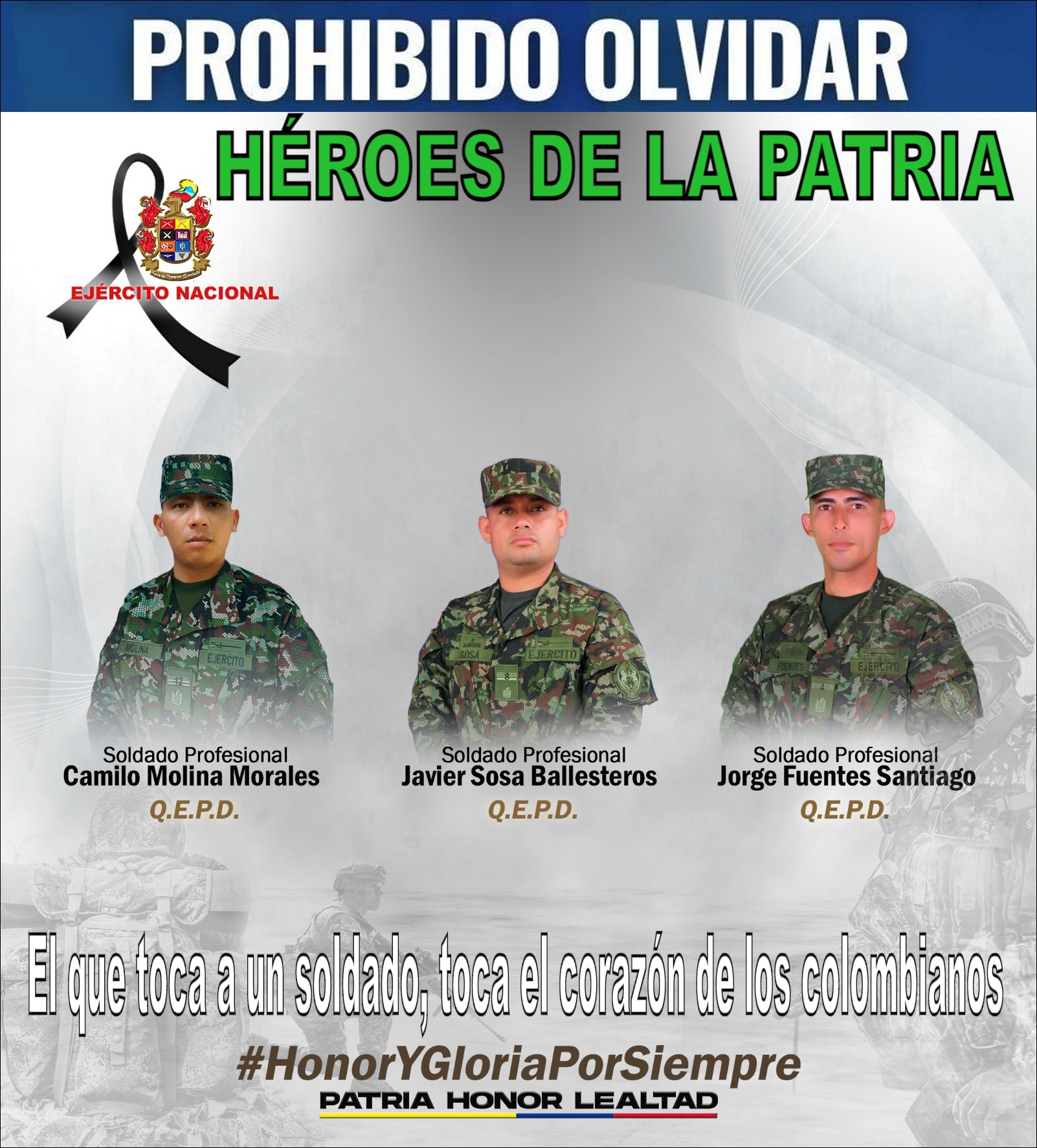 126-128-Soldados profesionales Camilo Molina Morales, Javier Sosa Ballesteros y Jorge Fuentes Santiago (Argelia, Cauca) (03-May-24)